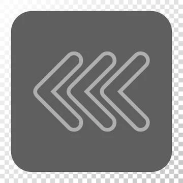 Triple Pointer Left Rounded Square Button Stockillustratie