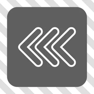 Triple Pointer Left Rounded Square Button Stock Illustration