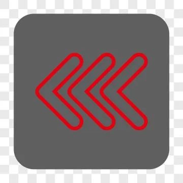 Triple Pointer Left Rounded Square Button イラスト素材