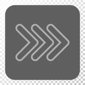 Triple Pointer Right Rounded Square Button イラスト素材
