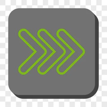 Triple Pointer Right Rounded Square Button イラスト素材