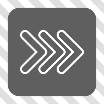 Triple Pointer Right Rounded Square Button イラスト素材