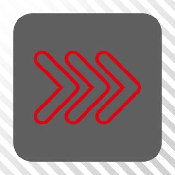 Triple Pointer Right Rounded Square Button イラスト素材
