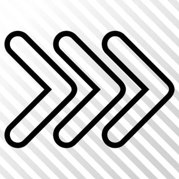Triple Pointer Right Vector Icon Stock Illustration