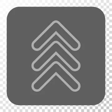 Triple Pointer Up Rounded Square Button イラスト素材