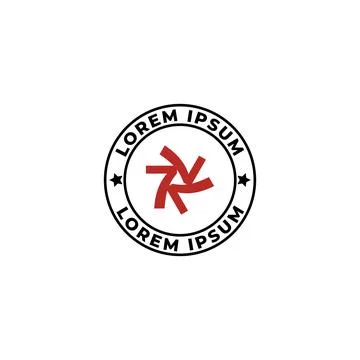 Triple seven vortex stamp logo concept. Vector illustration Stock Illustration