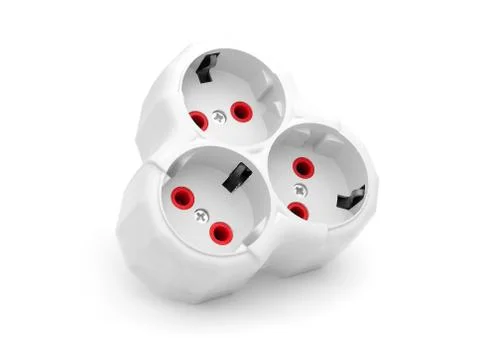 Triple socket outlet Stock Photos