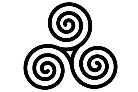 Triple spiral Stock Illustration