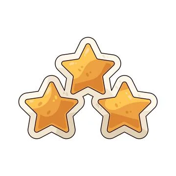 Triple star illustration Stock-Illustration