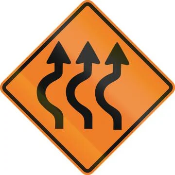 Triple Two-Reverse Curve To The Left in Canada Stock Illustration