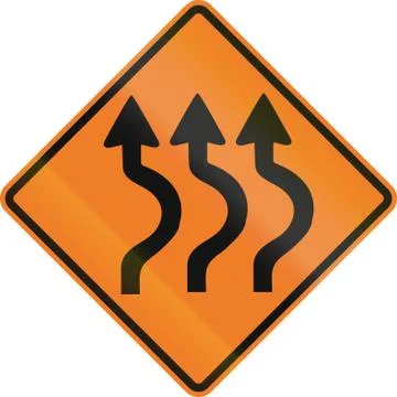 Triple Two-Reverse Curve To The Right in Canada Stock Illustration
