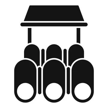 Triple water tubes icon simple vector. Pool slide Stock Illustration