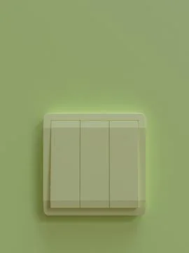 Triple Way Switch 3D Illustration Background Stock Illustration