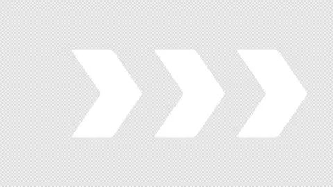 Triple White Chevron Swipe Cue Moving Right on Transparent Background Stock Footage 331709594