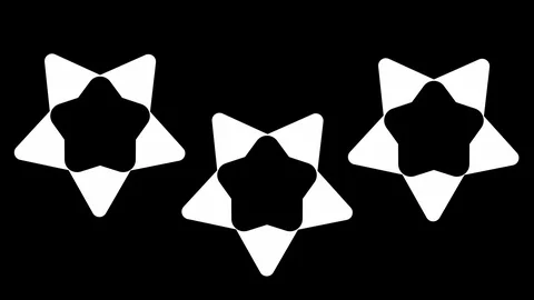 Triple white star Stock Footage 98666721