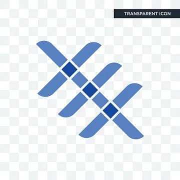 Triple x vector icon isolated on transparent background, triple x logo design Stock Illustration