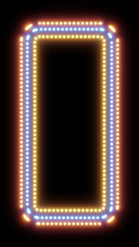 Triple yellow and blue frame vertical 3d render. Design element for Stock Footage 332177408