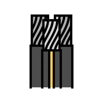 Triplex wire cable color icon vector illustration Stock Illustration