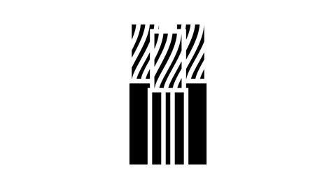 Triplex wire cable glyph icon animation Stock Footage 326158403
