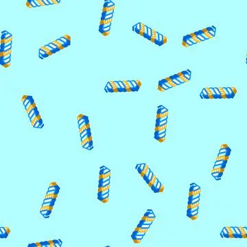 Triplex wire cable isometric icon seamless pattern Illustrazione stock