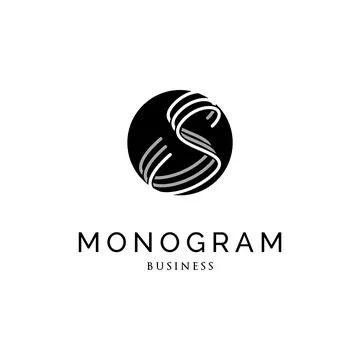 Triplicate initials letter s monogram logo design inspiration Stock Illustration