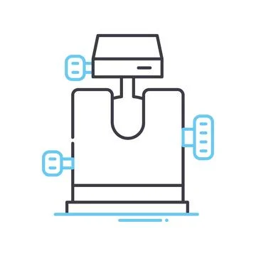 Tripod ball head line icon, outline symbol, vector illustration, concept sign Stock Illustration