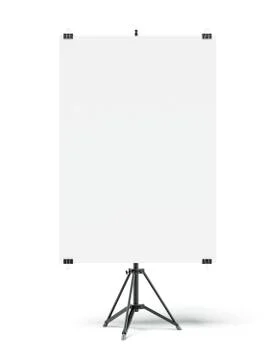 Tripod with blank sheet Stock Illustration