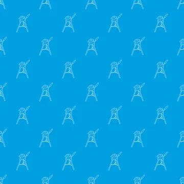 Tripod for camera pattern seamless blue Illustrazione stock