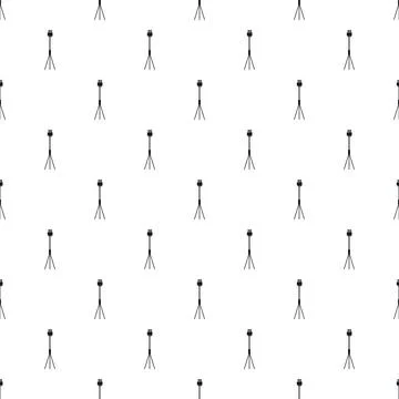 Tripod camera stand seamless pattern vector background Stock Illustration