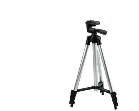 Tripod as a camera support tool for recording videos and photos Stock Illustration