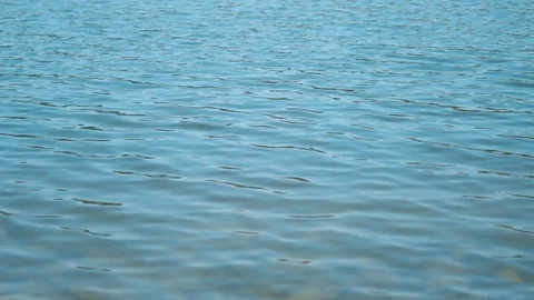 Tripod: Fixed view on a softly rippled sea, close up Stock Footage 90419215