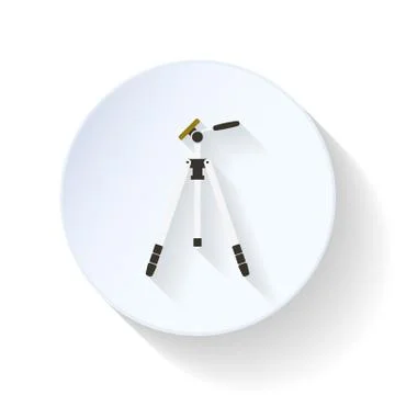 Tripod flat icon Stock Illustration