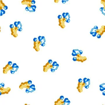 Tripod head isometric icon seamless pattern 스톡 일러스트
