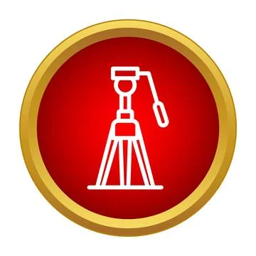 Tripod icon representing steady camera support equipment Stock Illustration
