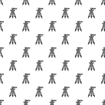 Tripod icon seamless pattern background for photography and video Stock Illustration