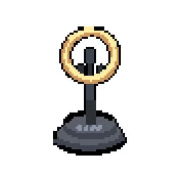 Tripod light ring pixel art vector illustration Stock Illustration