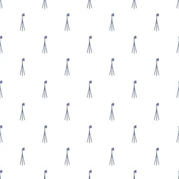 Tripod pattern creating seamless photography equipment background Illustrazione stock