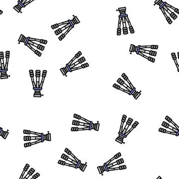 Tripod for photo camera vector seamless pattern 스톡 일러스트