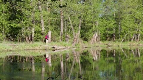 Tripod shot of lake. Stock Footage 111599282