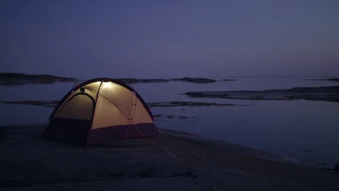 Tripod shot of Tent Vídeo Stock 111353893