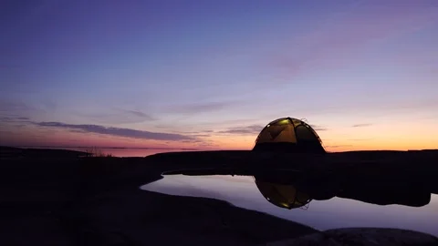 Tripod shot of Tent Vídeo Stock 111353902
