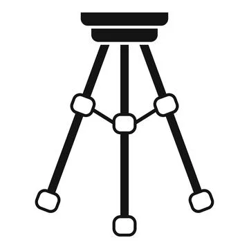 Tripod stand icon simple vector. Camera mobile stand Illustrazione stock