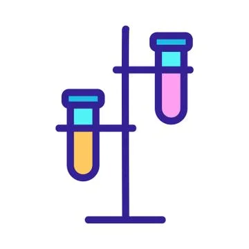 Tripod for the test tubes icon vector. Isolated contour symbol illustration Illustrazione stock