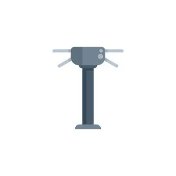 Tripod turnstile gate access control security entrance illustration 스톡 일러스트