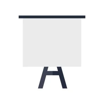 Tripod Whiteboard with Blank Screen Illustrazione stock