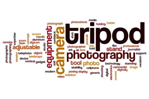 Tripod word cloud concept Photos