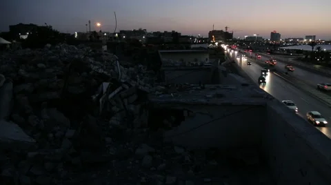 Tripoli at Dusk, Largest City of Libya Stock Footage 48077678