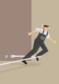 Tripping Accident Vector Illustration 스톡 일러스트
