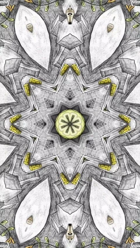 Trippy and Psychedelic Background Video Animation.  Vertical Kaleidoscope. Video stock 278392370