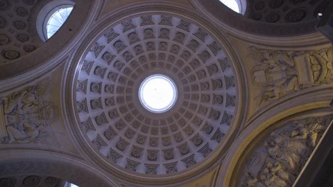 Trippy European Circular Ceiling Stock Footage 127316414